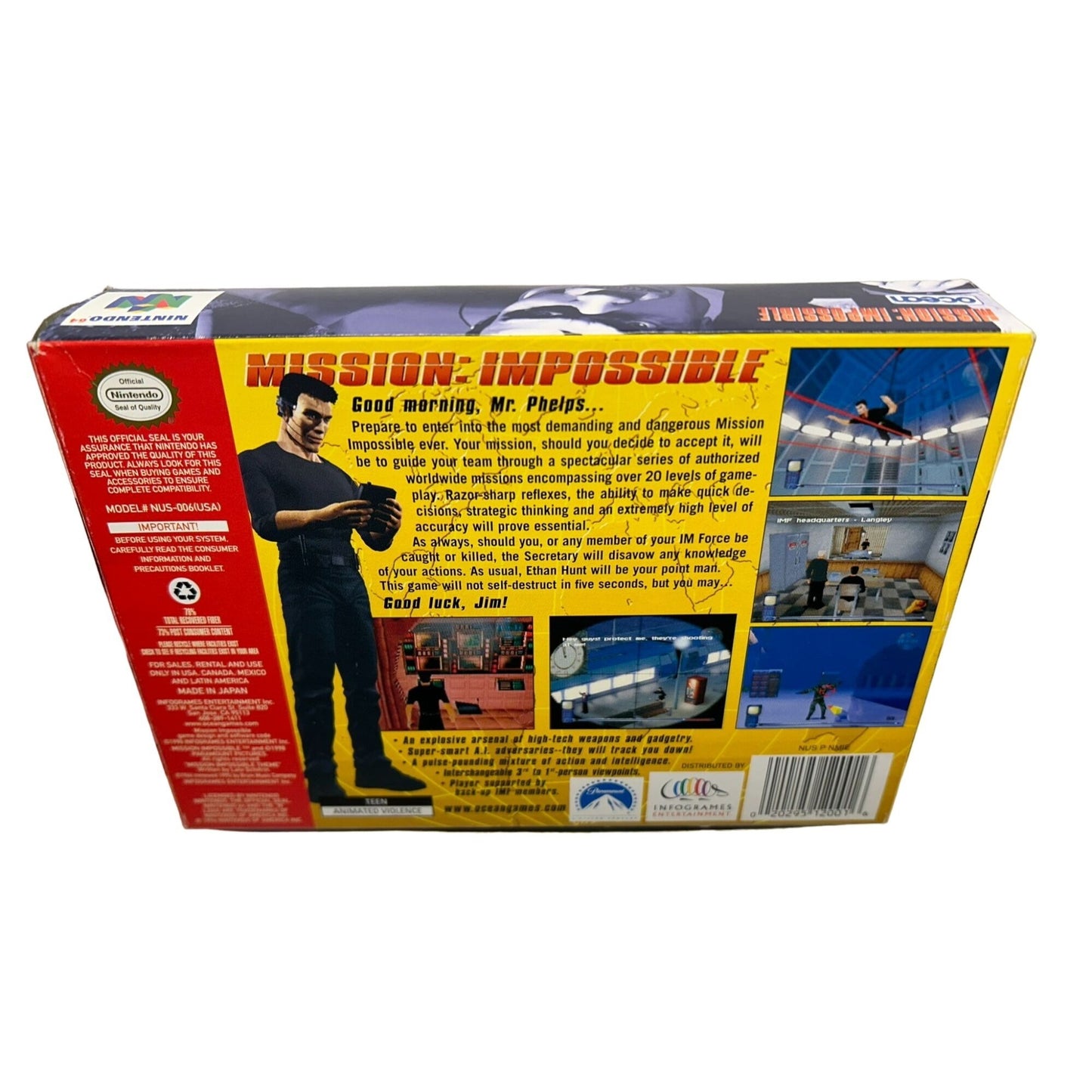 Mission: Impossible (N64 Nintendo 64, 1998) CIB Complete in Box TESTED WORKING