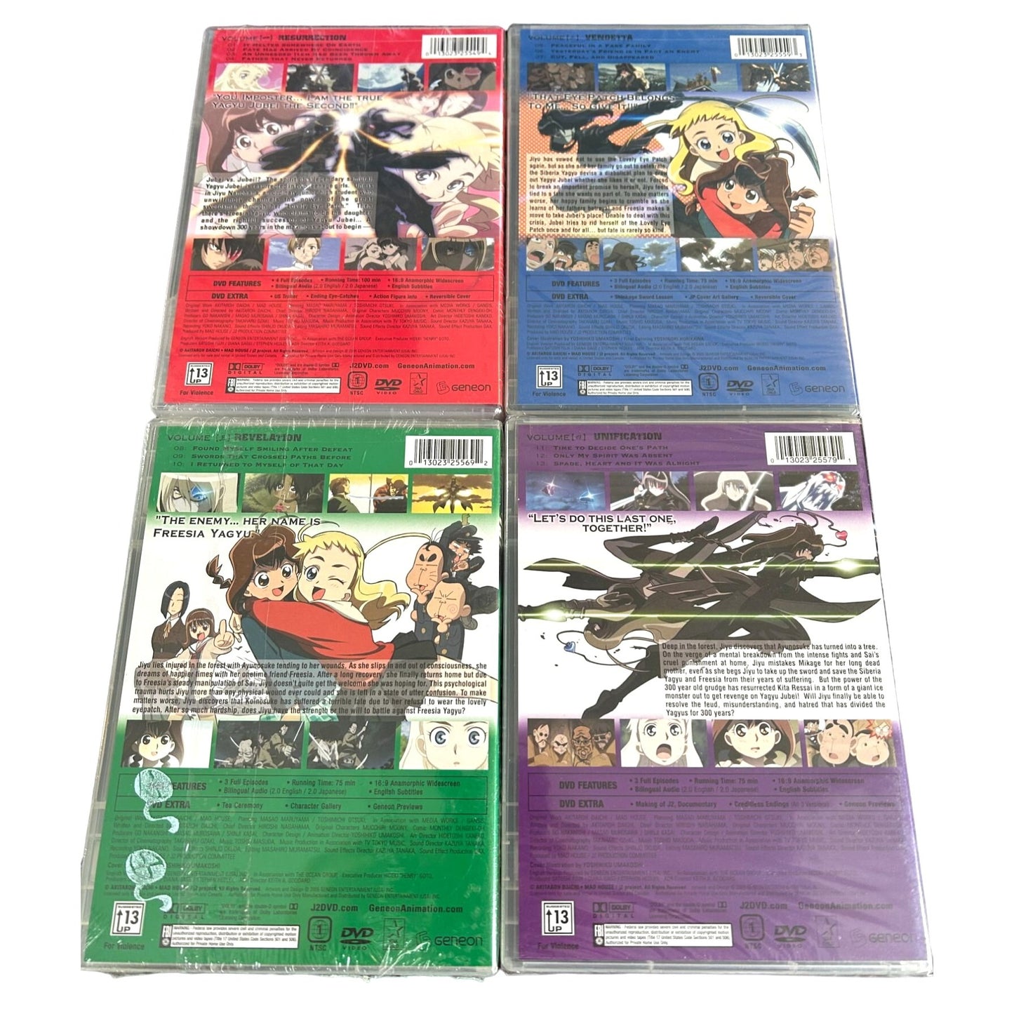 Jubei-Chan 2 (J2) The Counterattack of Siberia Yagyu Complete Volume 1-4 DVD NEW