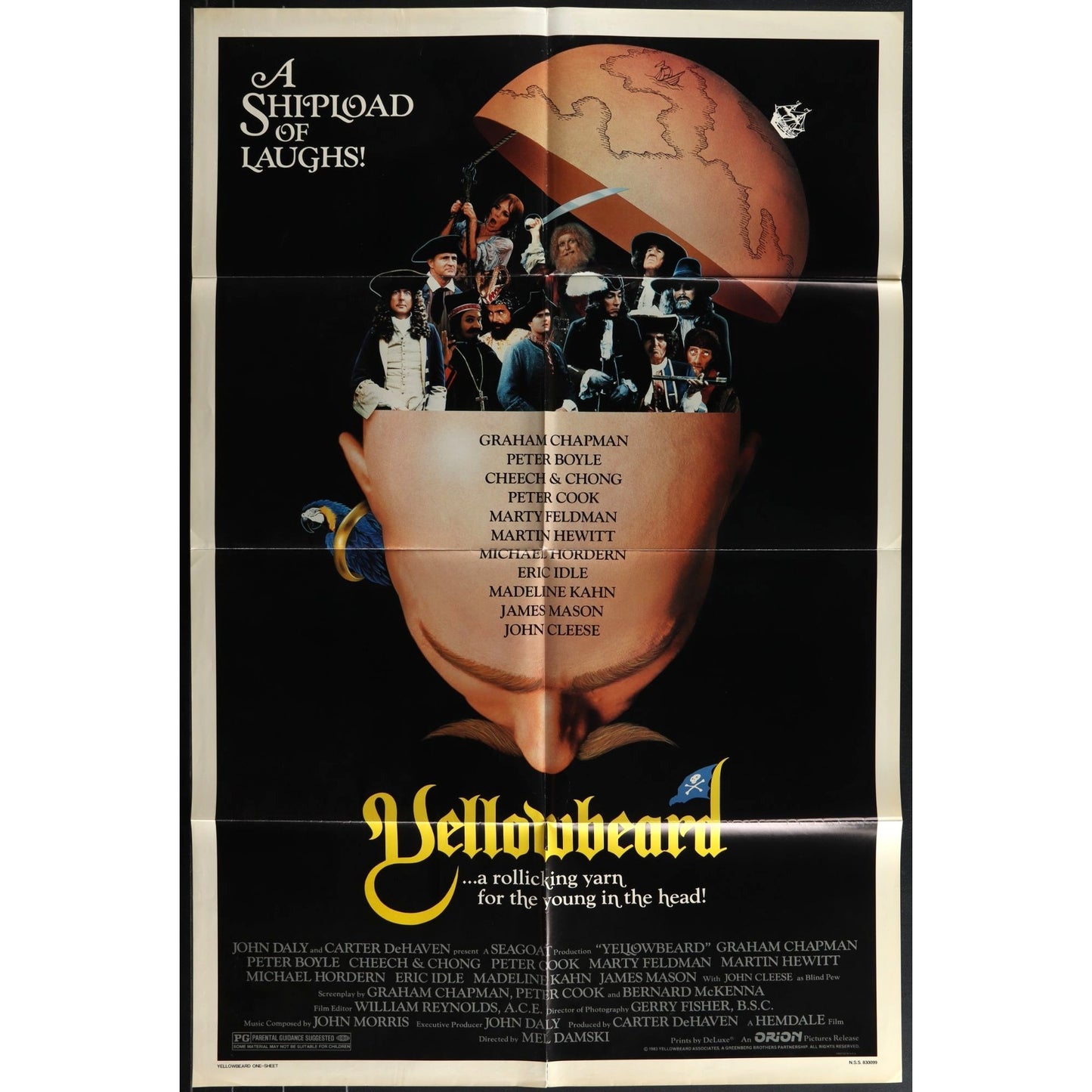 Yellowbeard (1983) Original Movie Poster Folded 27x41 Monty Python EM4-240