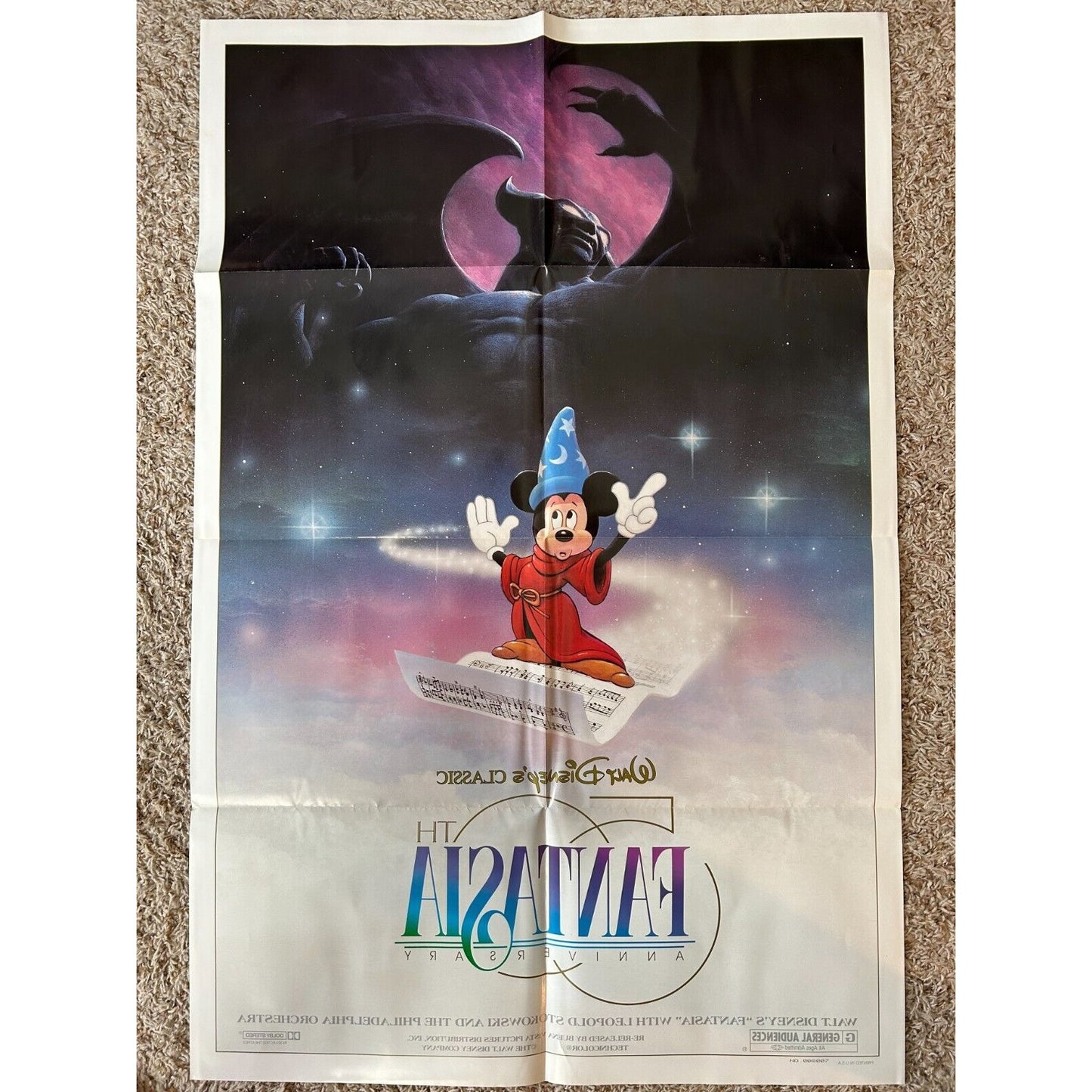 Fantasia (1990, 50th Anniversary) Original Movie Poster One-Sheet 27x40 BP61
