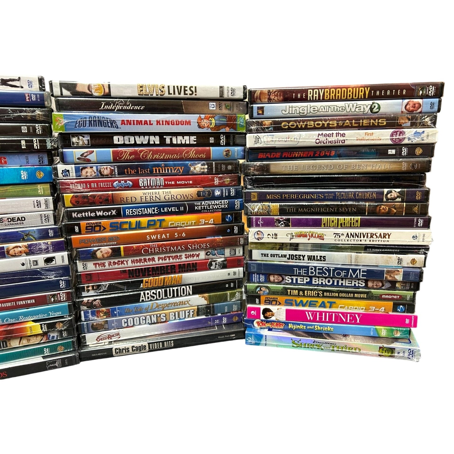BULK LOT 102 Brand New Sealed DVDs Movies, TV, Documentaries Multi-Genre SG2-1