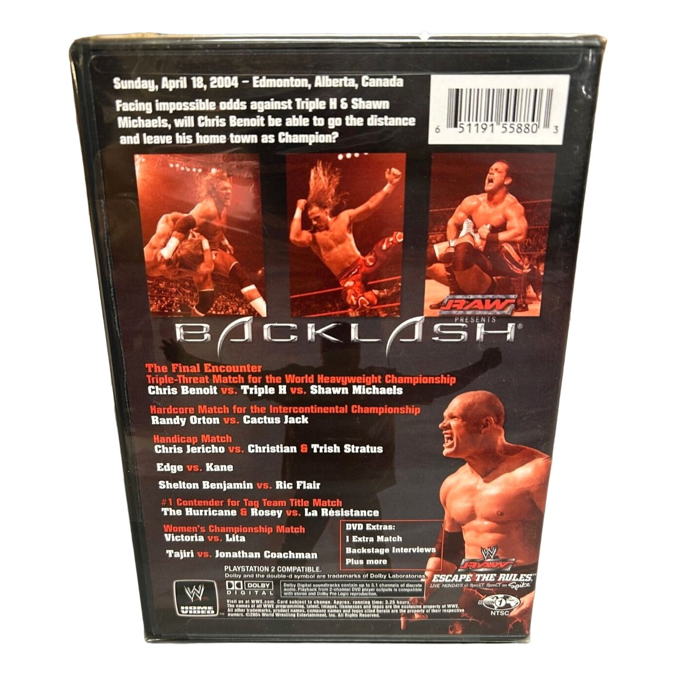 WWE - Backlash 2004 (DVD, 2004) BRAND NEW SEALED Chris Benoit Triple H