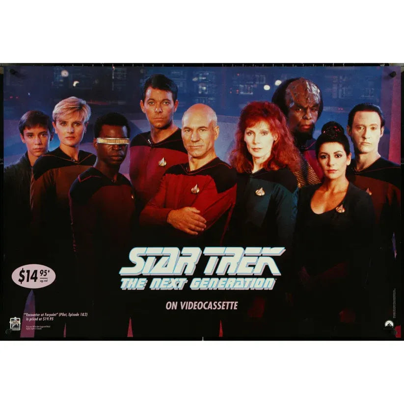 STAR TREK THE NEXT GENERATION Video Cassette Release Original Movie Poster 27x40