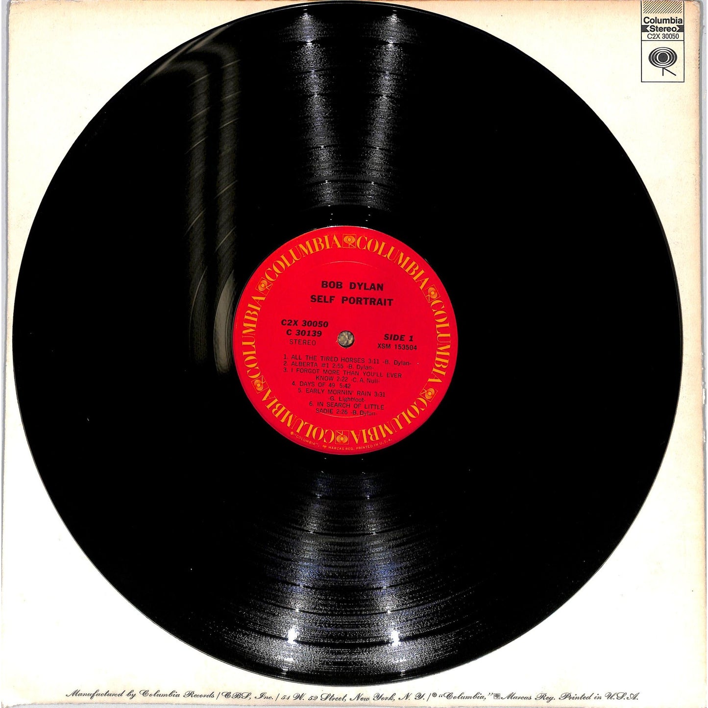 Bob Dylan - Self Portrait Vinyl Record C2X 30050