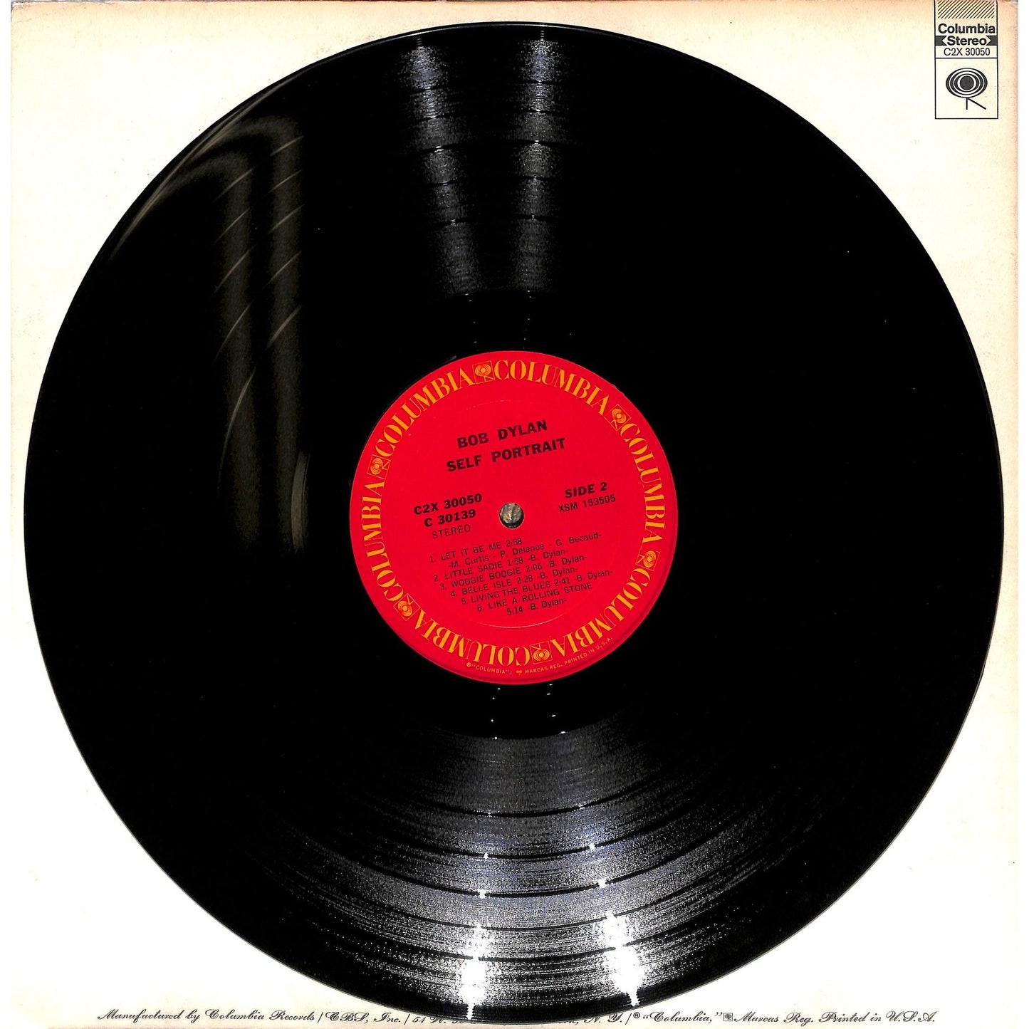 Bob Dylan - Self Portrait Vinyl Record C2X 30050