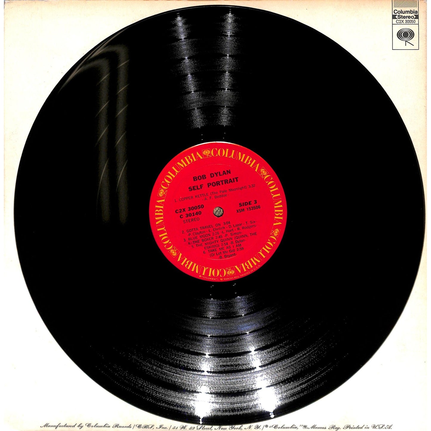 Bob Dylan - Self Portrait Vinyl Record C2X 30050