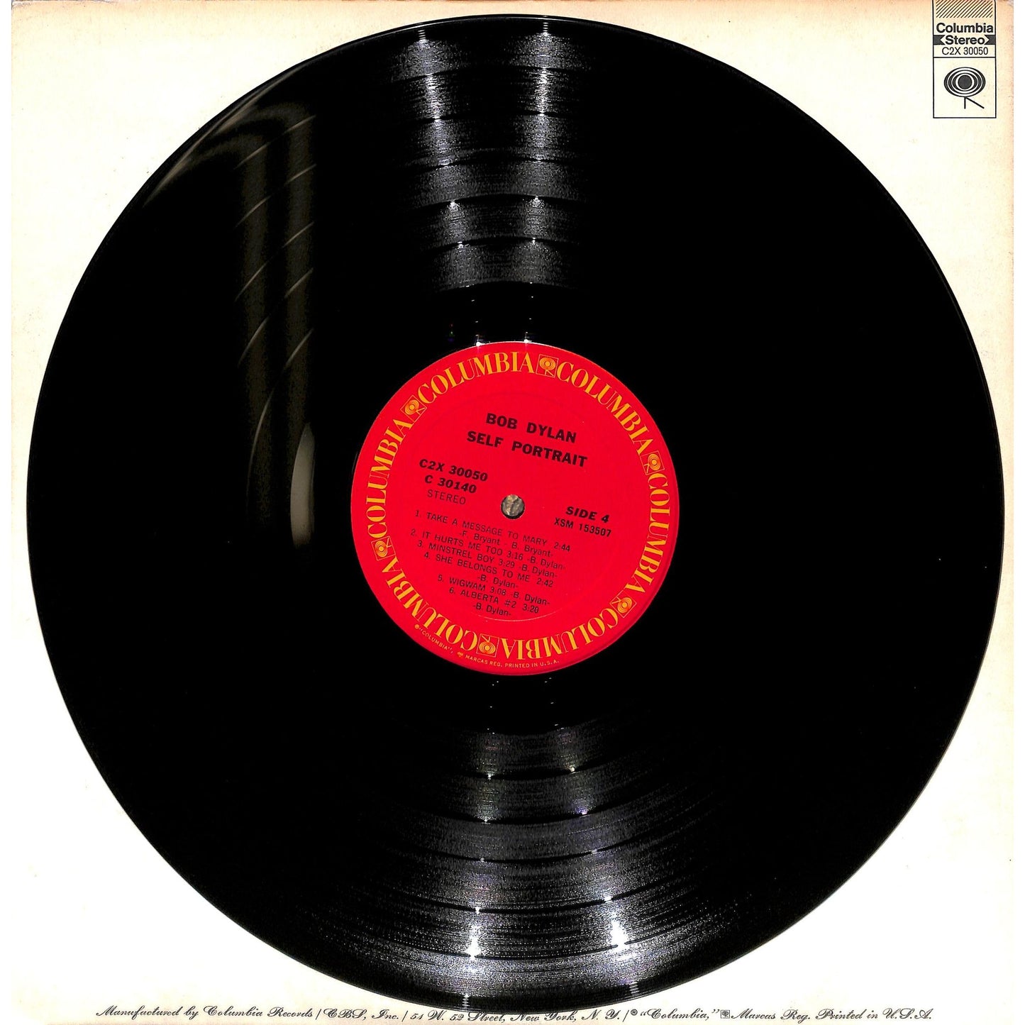 Bob Dylan - Self Portrait Vinyl Record C2X 30050