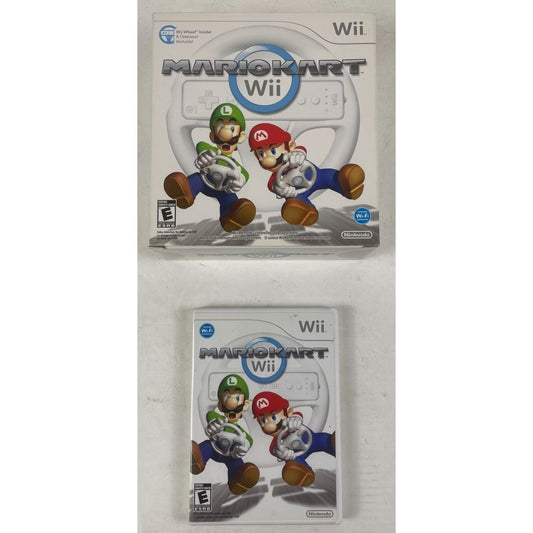 Mario Kart Wii (2008) Big Box Bundle Including Steering Wheel CIB