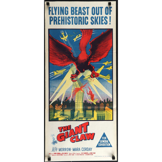 The Giant Claw (1957) Australian Daybill Sci-Fi Poster 13 1/4" x 29 3/4" EJA11