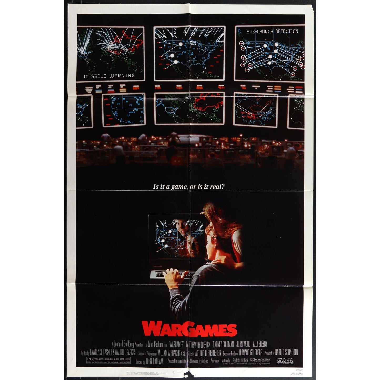 Wargames (1983) Original Movie Poster Folded 27x41 EM4-160