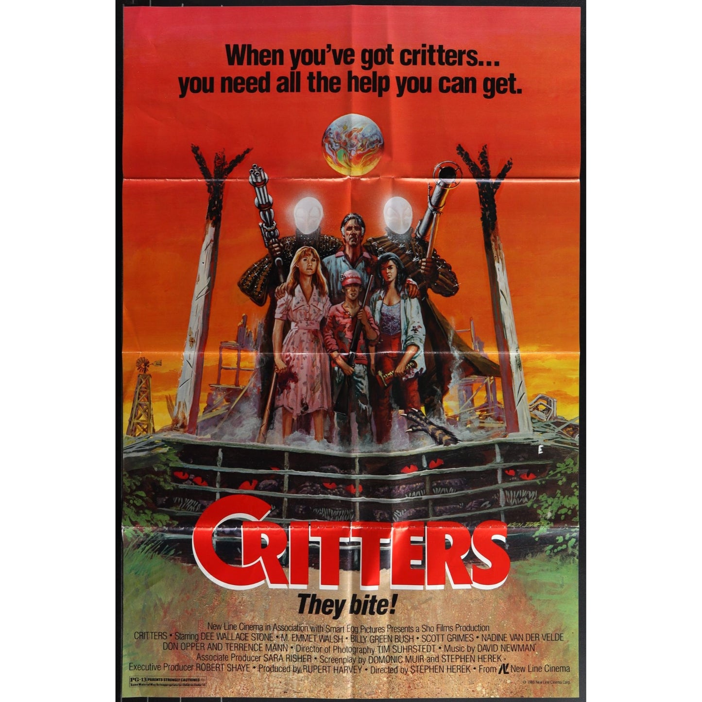 Critters (1986) Original Movie Poster Folded 27x41 EM4-127