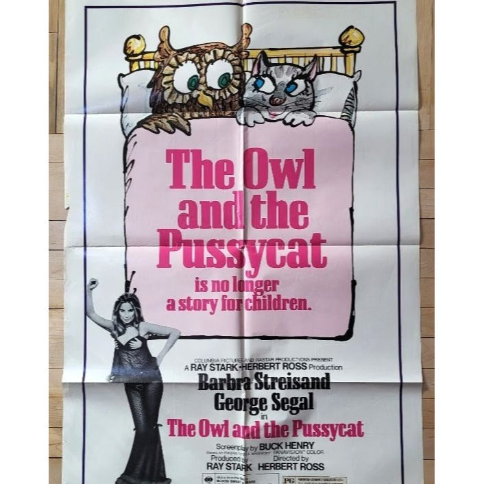 The Owl and the Pussycat (1970) Original Movie Poster 27x41 Barbra Streisand