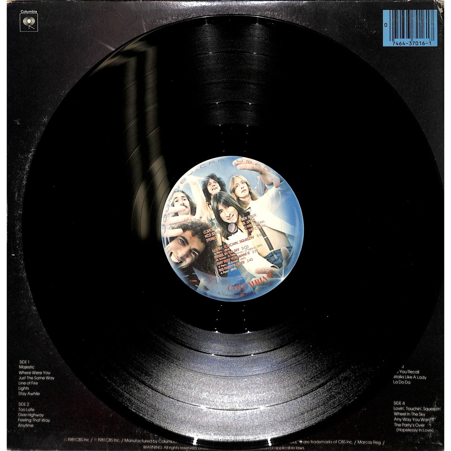 Journey - Captured 2LP Vinyl Record KC2-37016