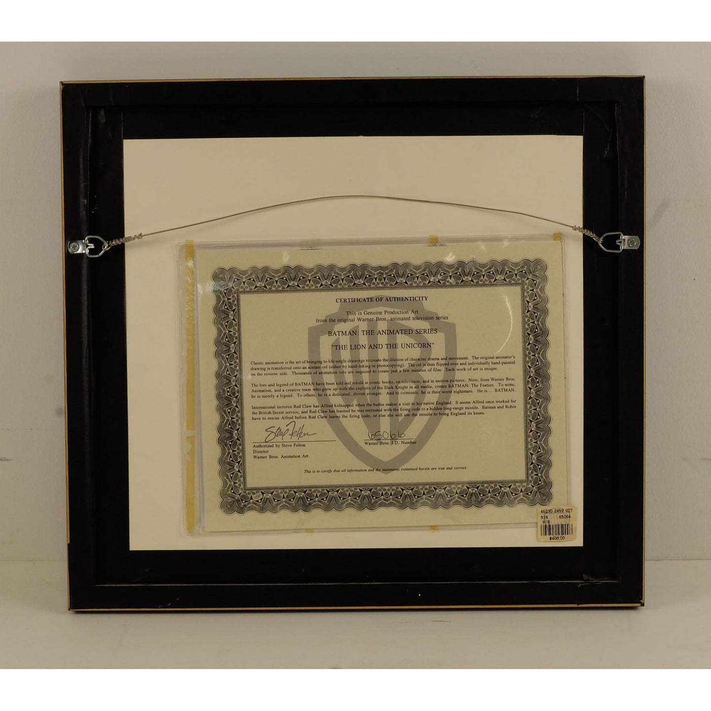 Batman: The animated Series "The Lion and Unicorn" (1992) Production Art