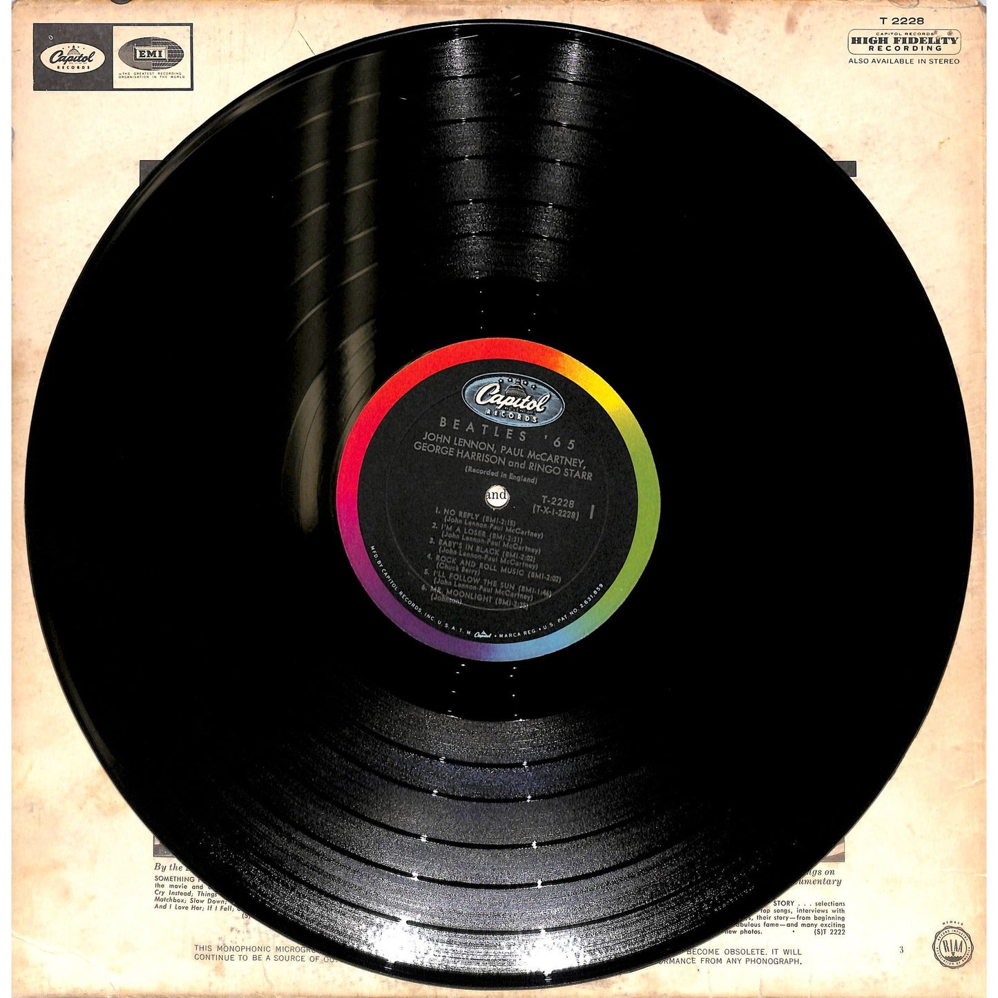 The Beatles - Beatles 65' Vinyl Record T-2228