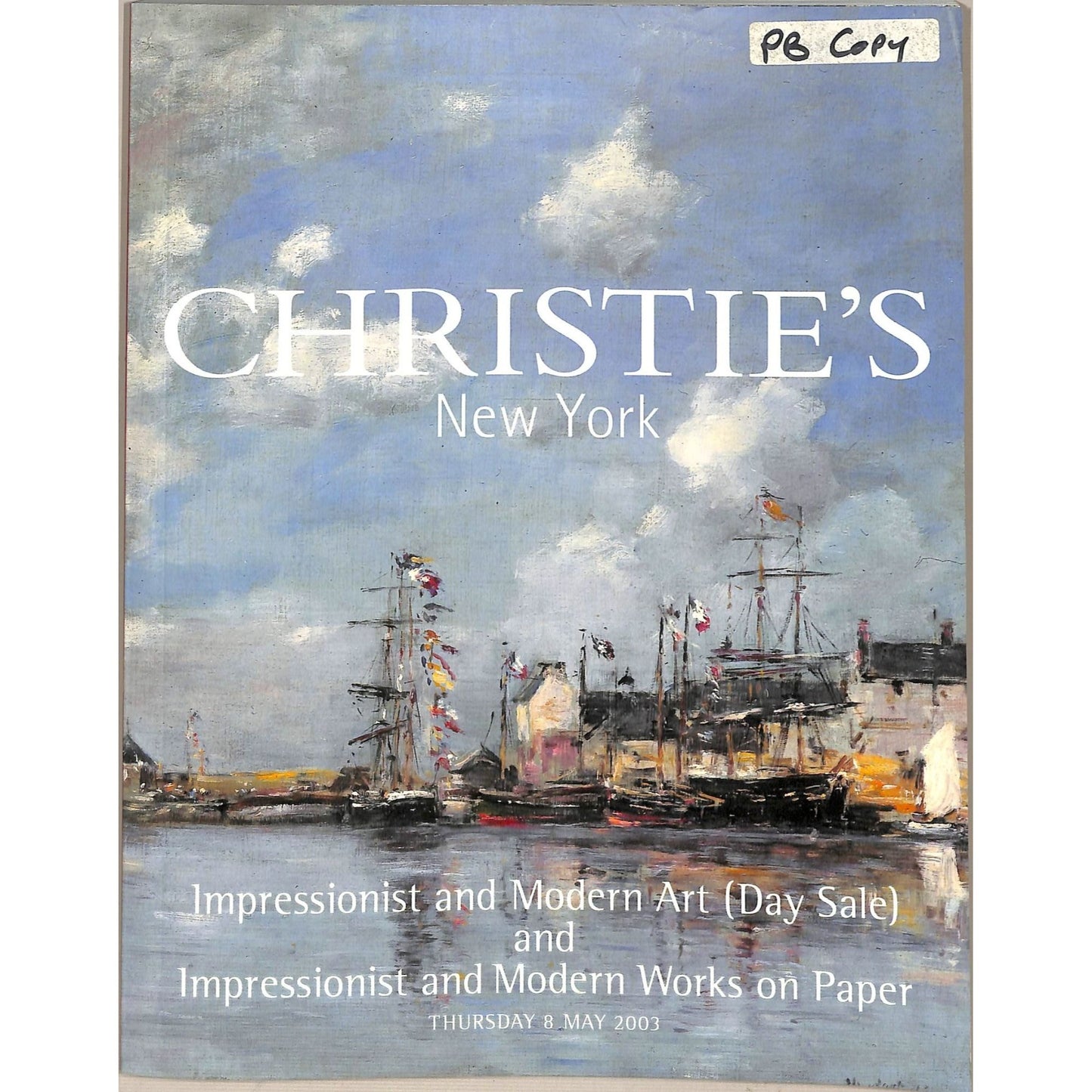 Christie's Impressionist and modern Art Auction Catalog May 8, 2003