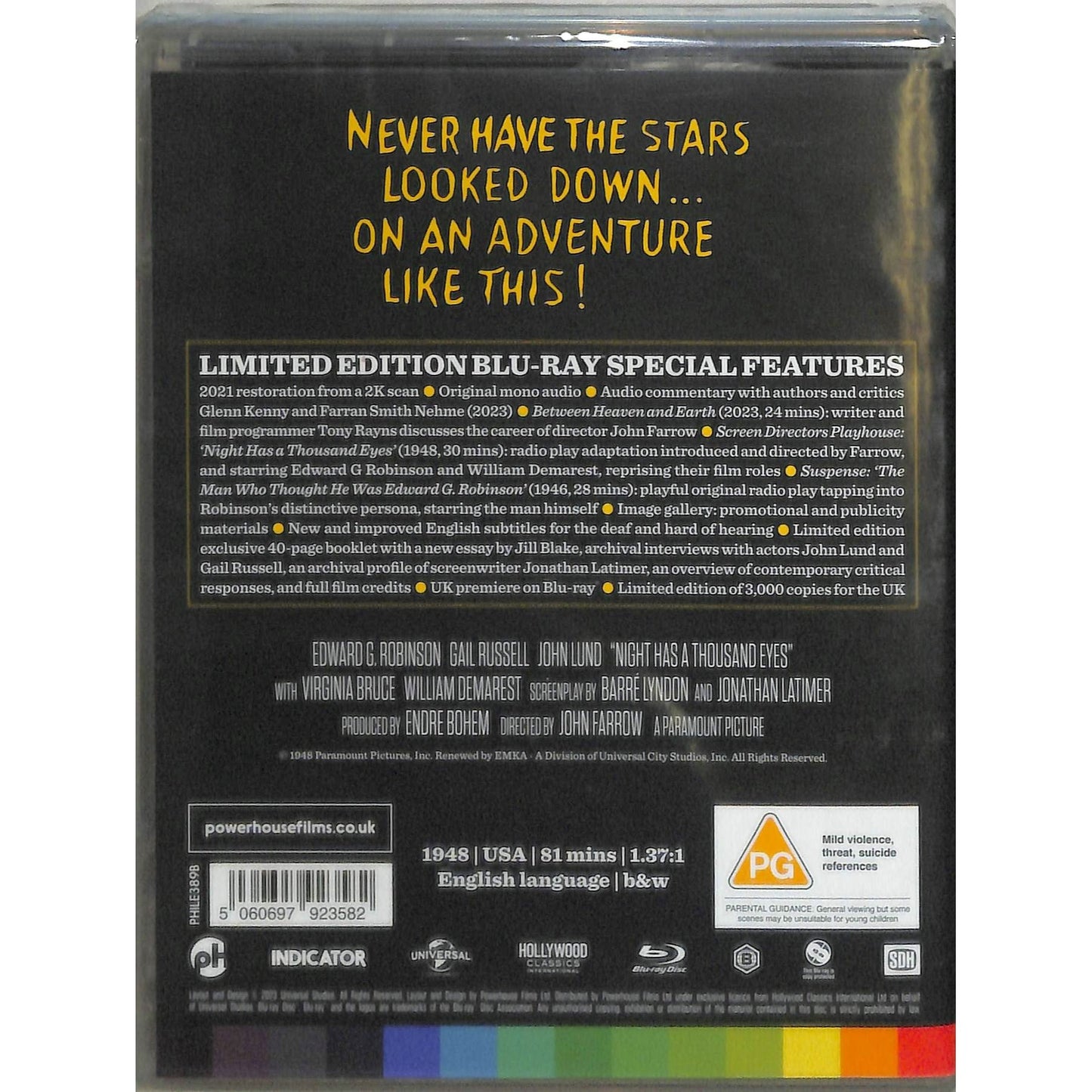 Night Has a Thousand Eyes (1948) Blu Ray Brand New Sealed