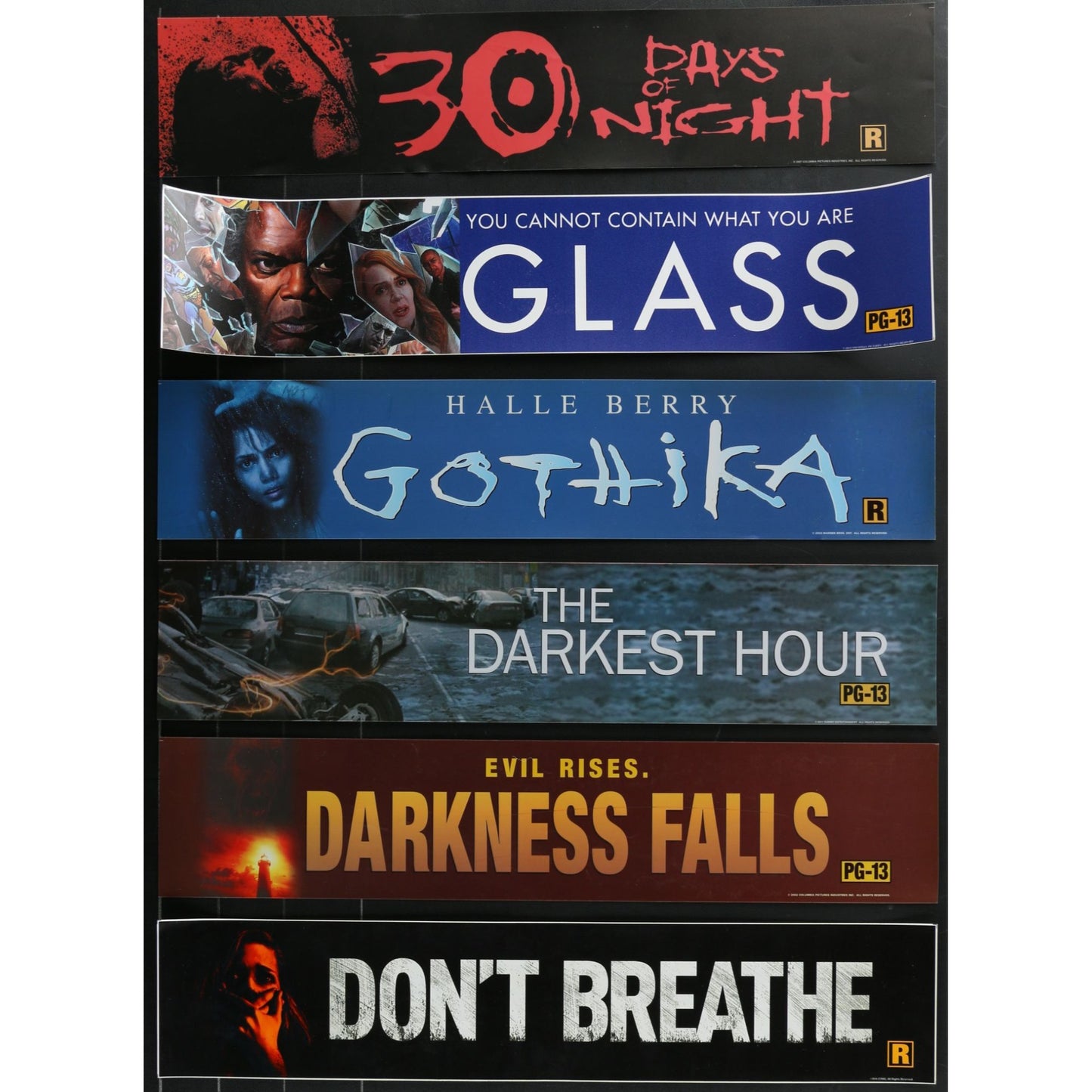 95 Original Movie Theater Mylars Horror Sci-Fi 5x25