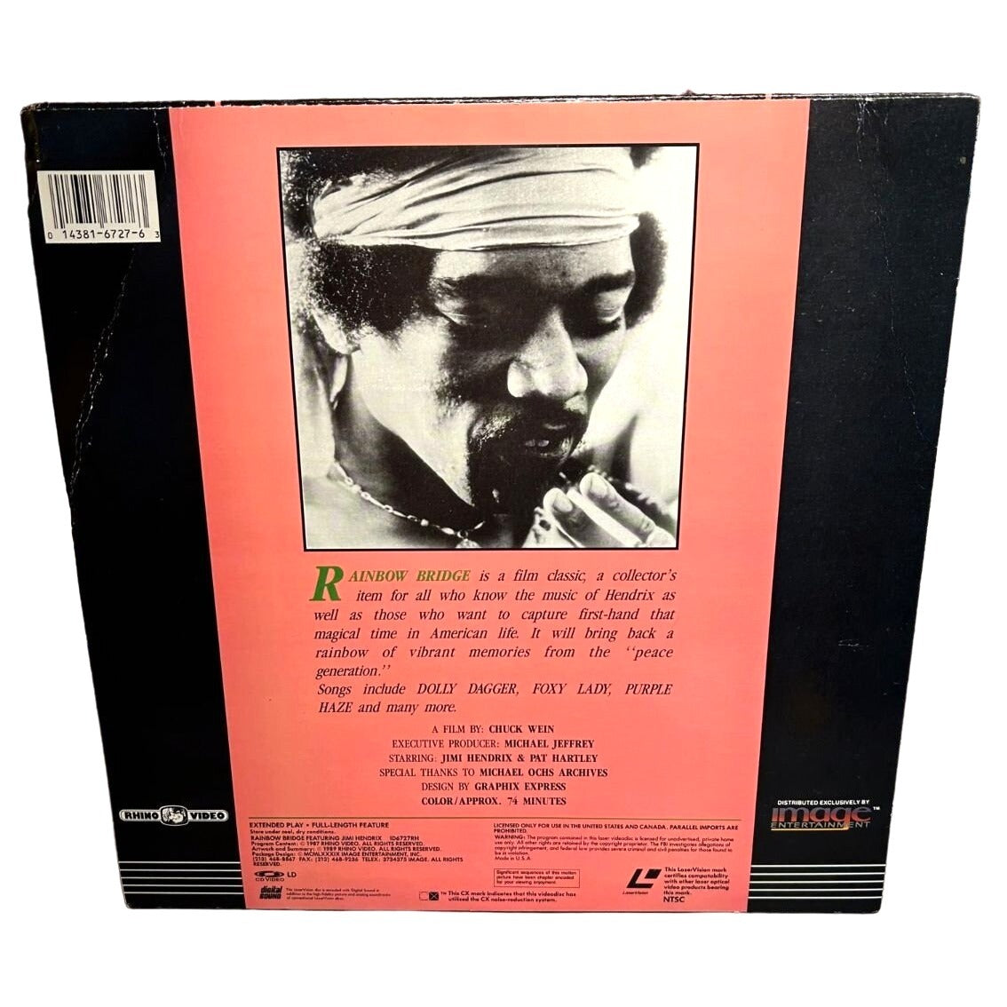 Rainbow Bridge Featuring Jimi Hendrix (LASERDISC, 1989)