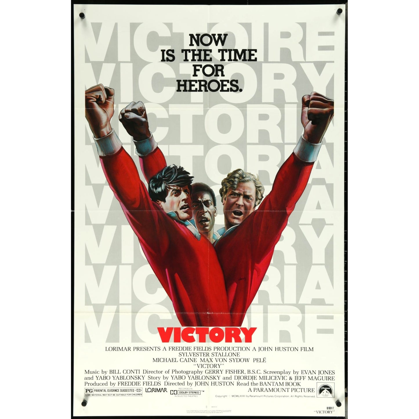 Victory (1981) Original Folded Movie Poster 27x41 Sylvester Stallone EM4-101