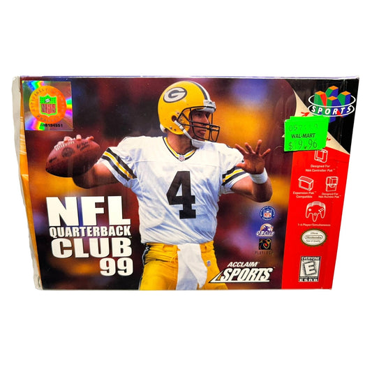 NFL Quarterback Club 99 (Nintendo 64, 1998) COMPLETE CIB Poster TESTED WORKING