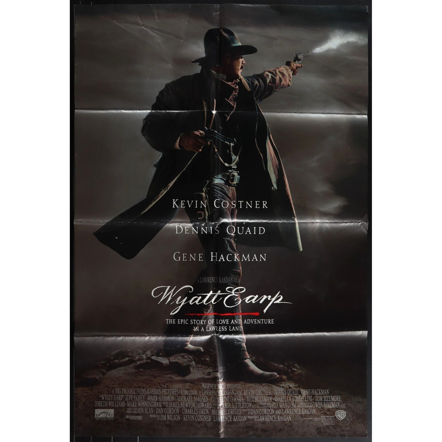 Wyatt Earp (1994) Original Movie Poster Folded 27x41