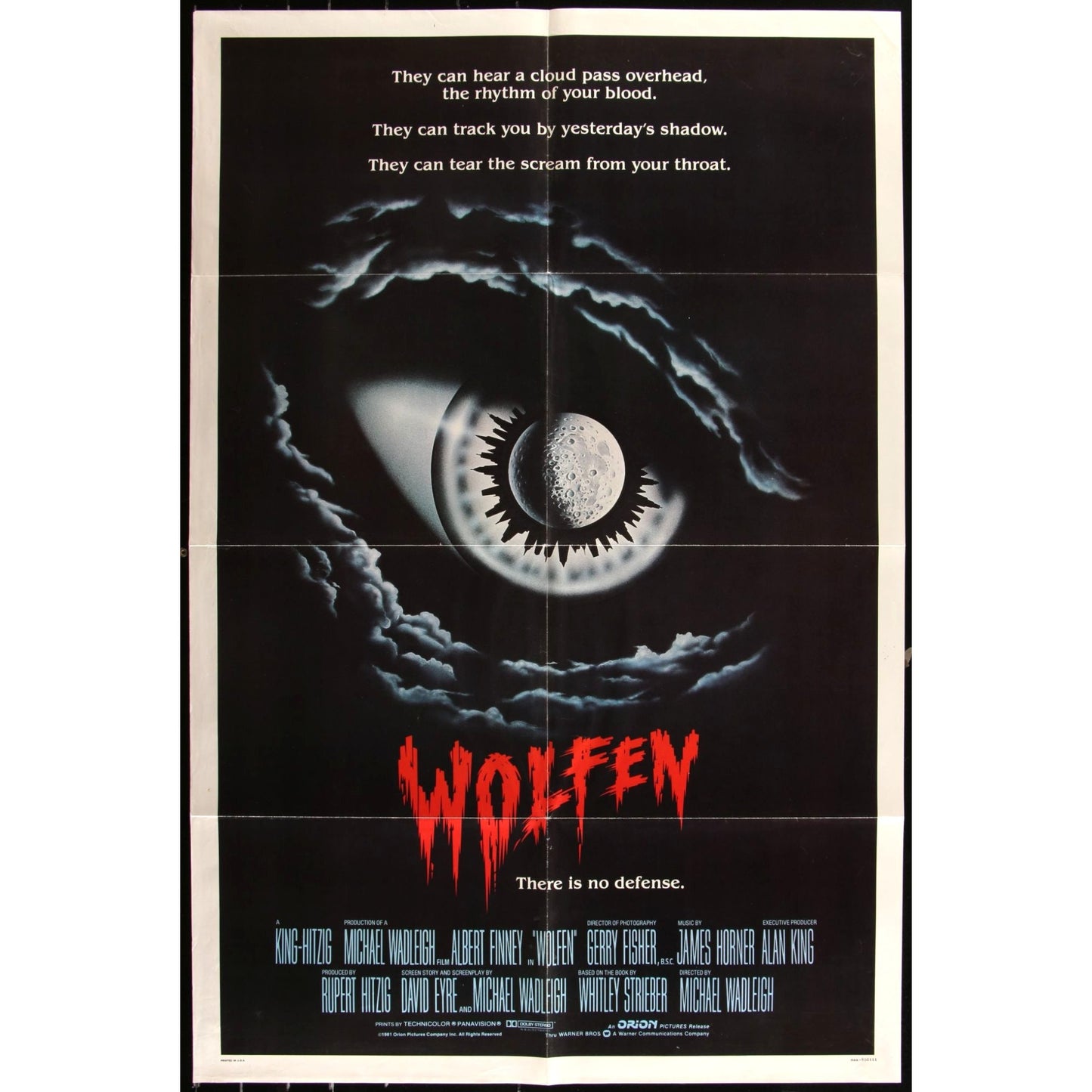 Wolfen (1981) Original Movie Poster 27x41 80's Supernatural Horror EMP58