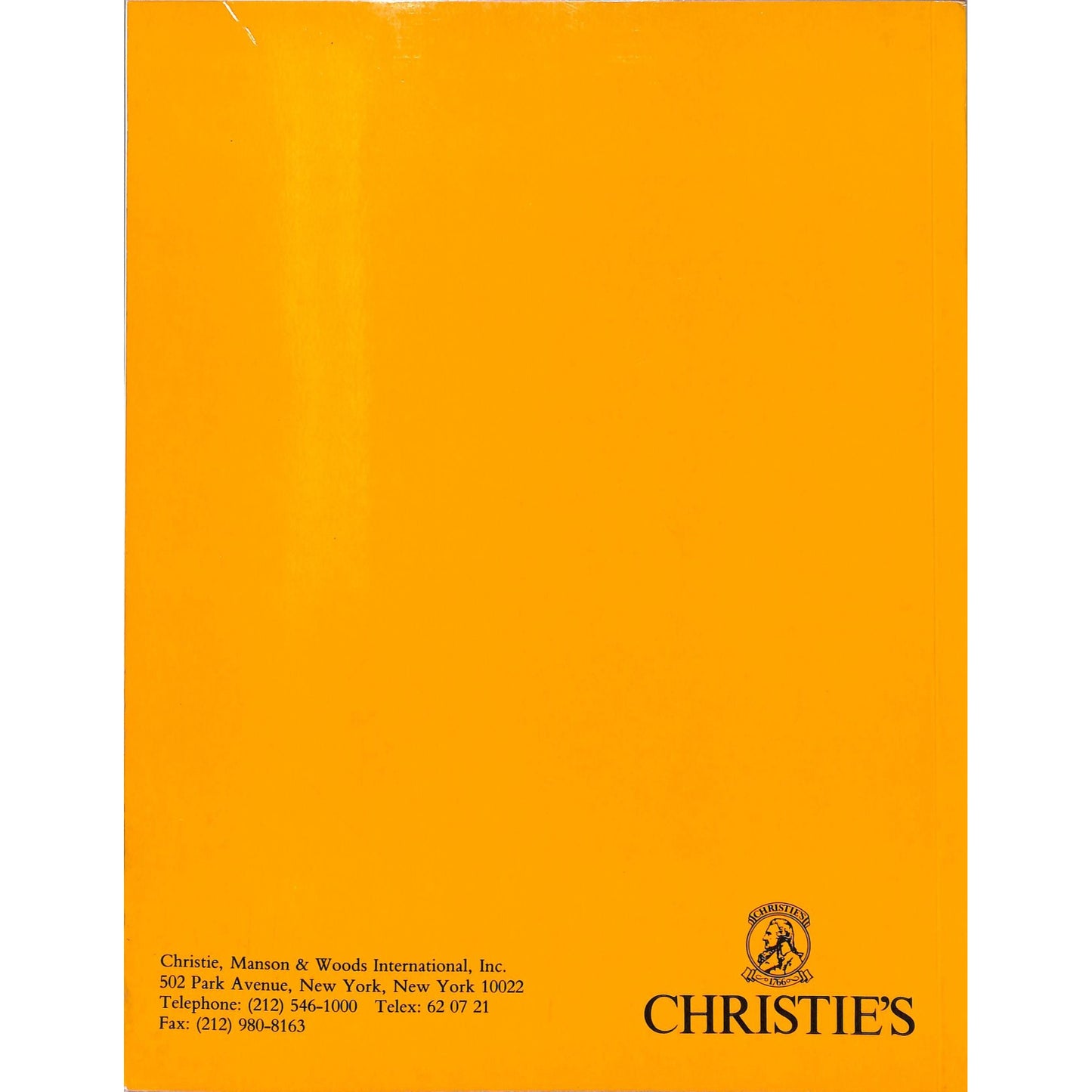Christie's Contemporary Art Auction Catalog November 8, 1990