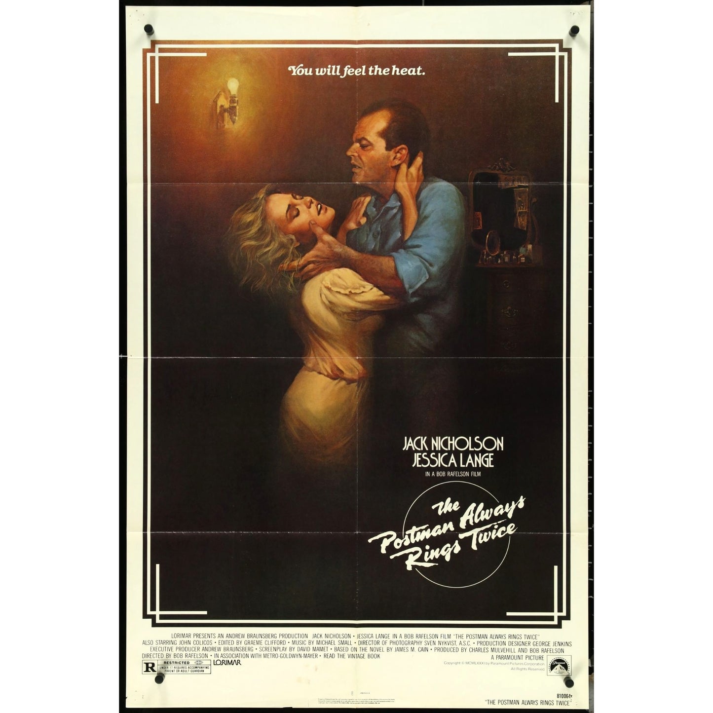 The Postman Always Rings Twice (1981) Orig. Movie Poster Jack Nicholson EM1A81