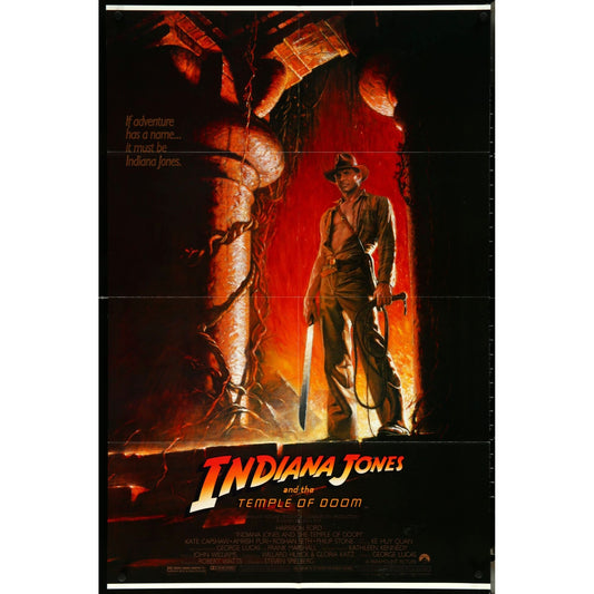 INDIANA JONES & THE TEMPLE OF DOOM (1984) Original Movie Poster 27x41 Folded