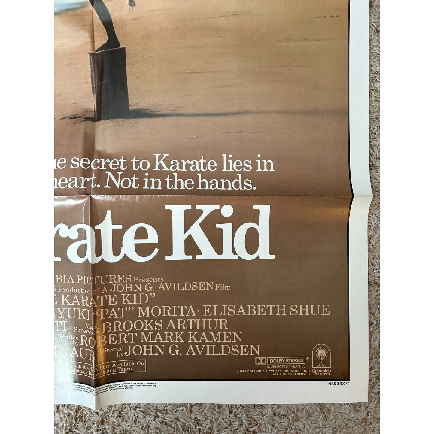 The Karate Kid (1984) Original Movie Poster EX COND Folded One-Sheet 27x41 BP38