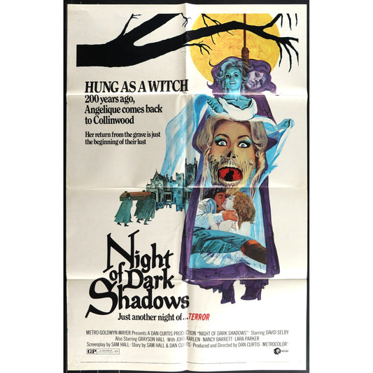 Night of Dark Shadows (1971) Original Folded Movie Poster VG Condition EM4-66