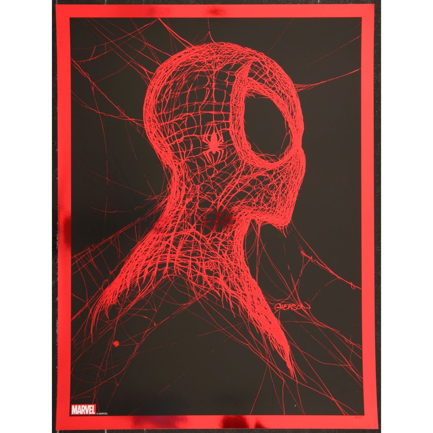 SPIDER-MAN 18x24 Patrick Gleason art print poster #118/150 red foil variant 2021