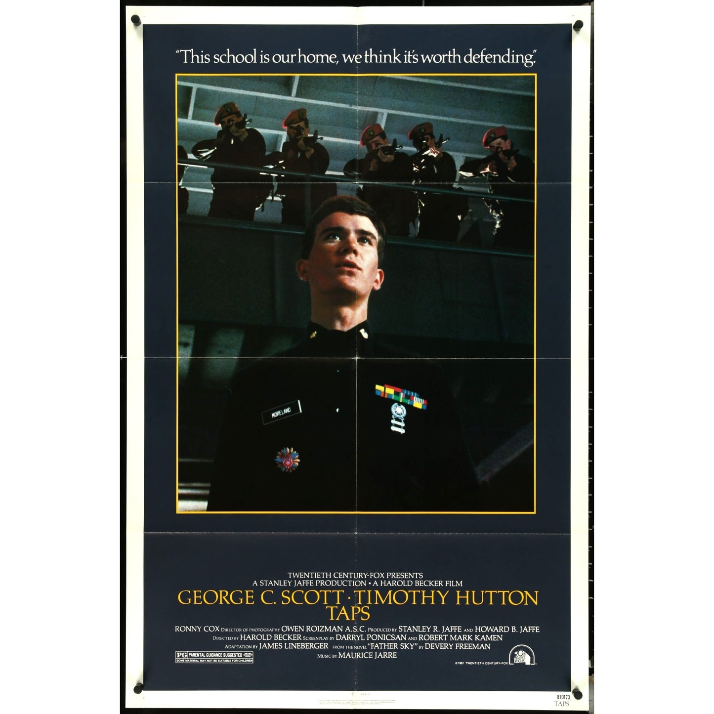 Taps (1981) Original Movie Poster 27x41 Folded George C. Scott EM1A53