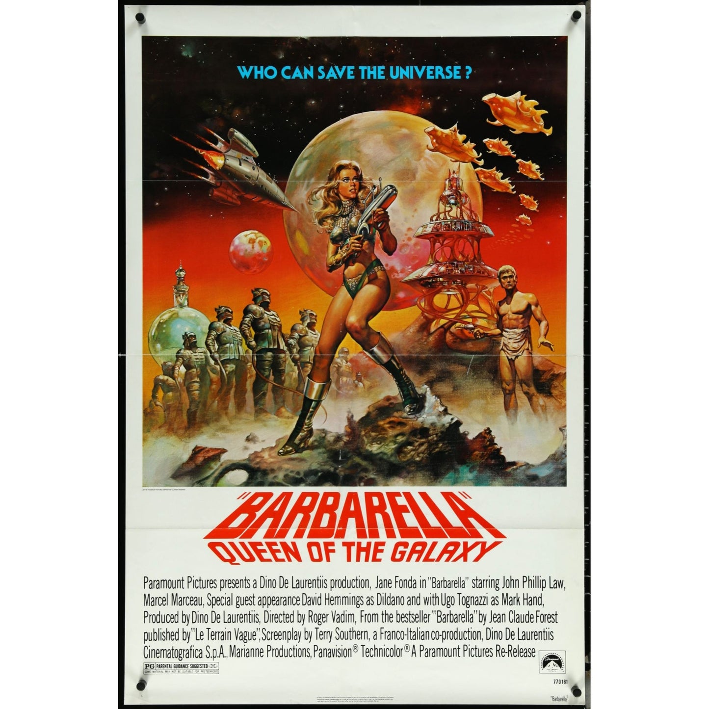 Barbarella (1977 Re-release) Original Folded Movie Poster 27x41 Jane Fonda