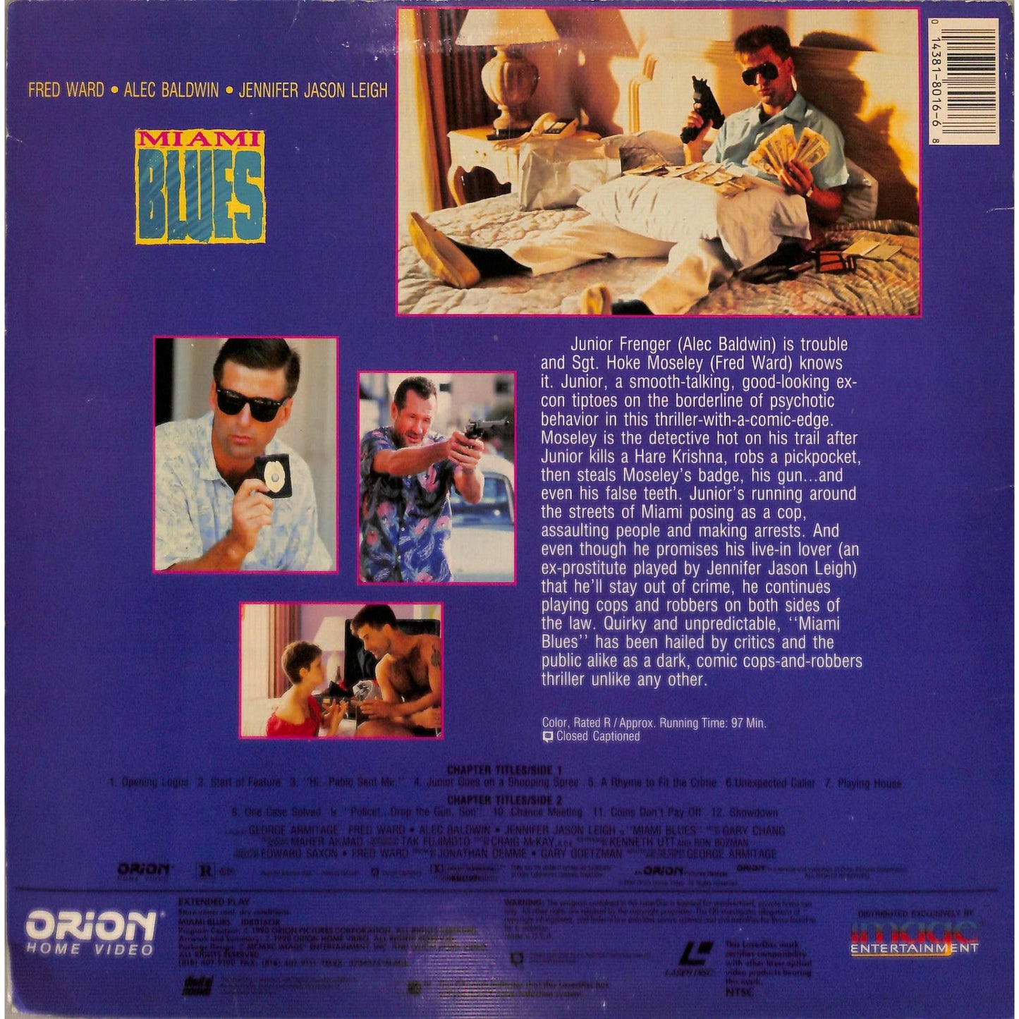 Miami Blue (1990) Laserdisc