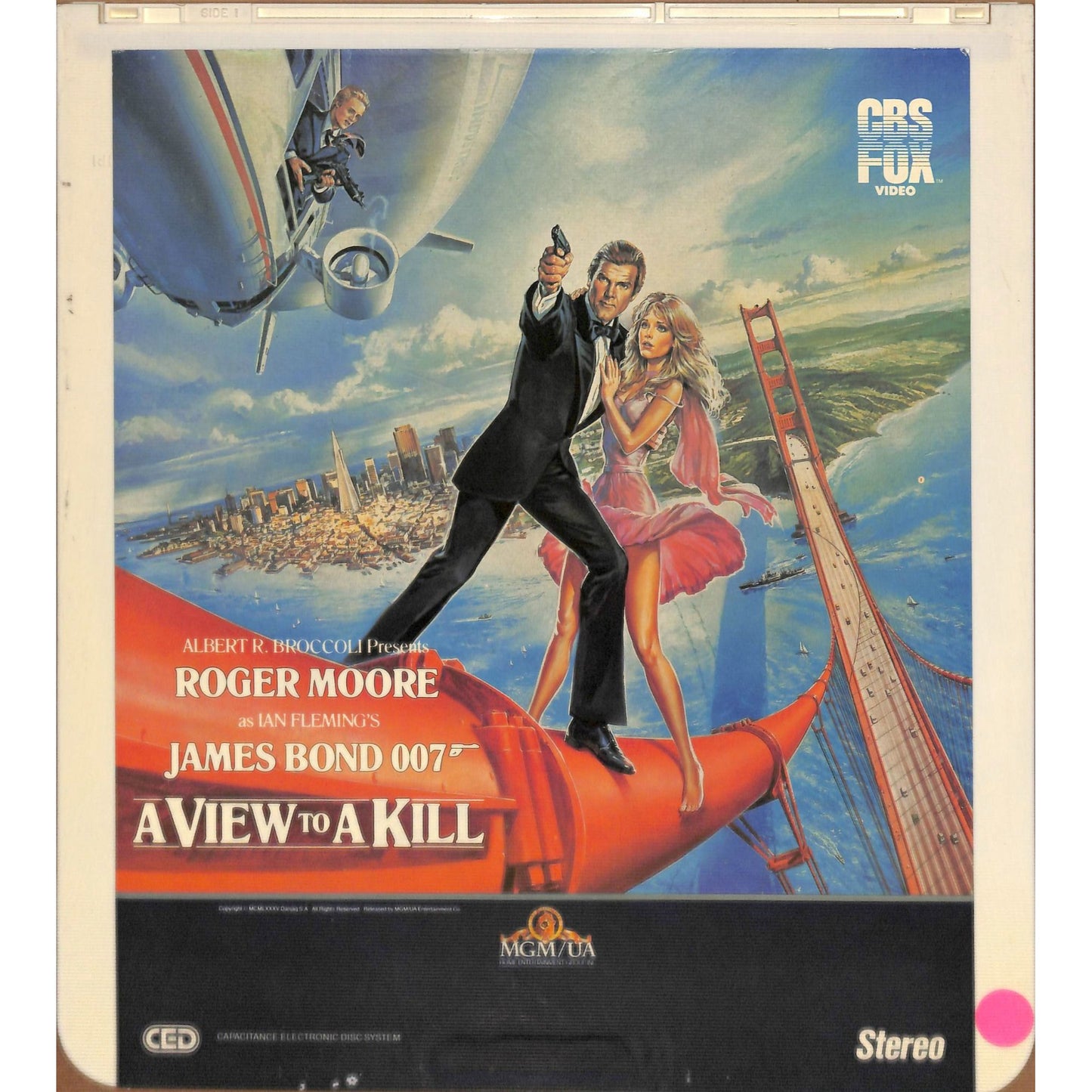 A View to a Kill Parts 1 & 2 (1985) Vintage CED Videodisc TESTED WORKING