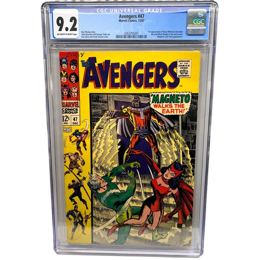 Avengers #47 CGC 9.2 1st Dane Whitman Black Knight Marvel MCU Key Issue 1967
