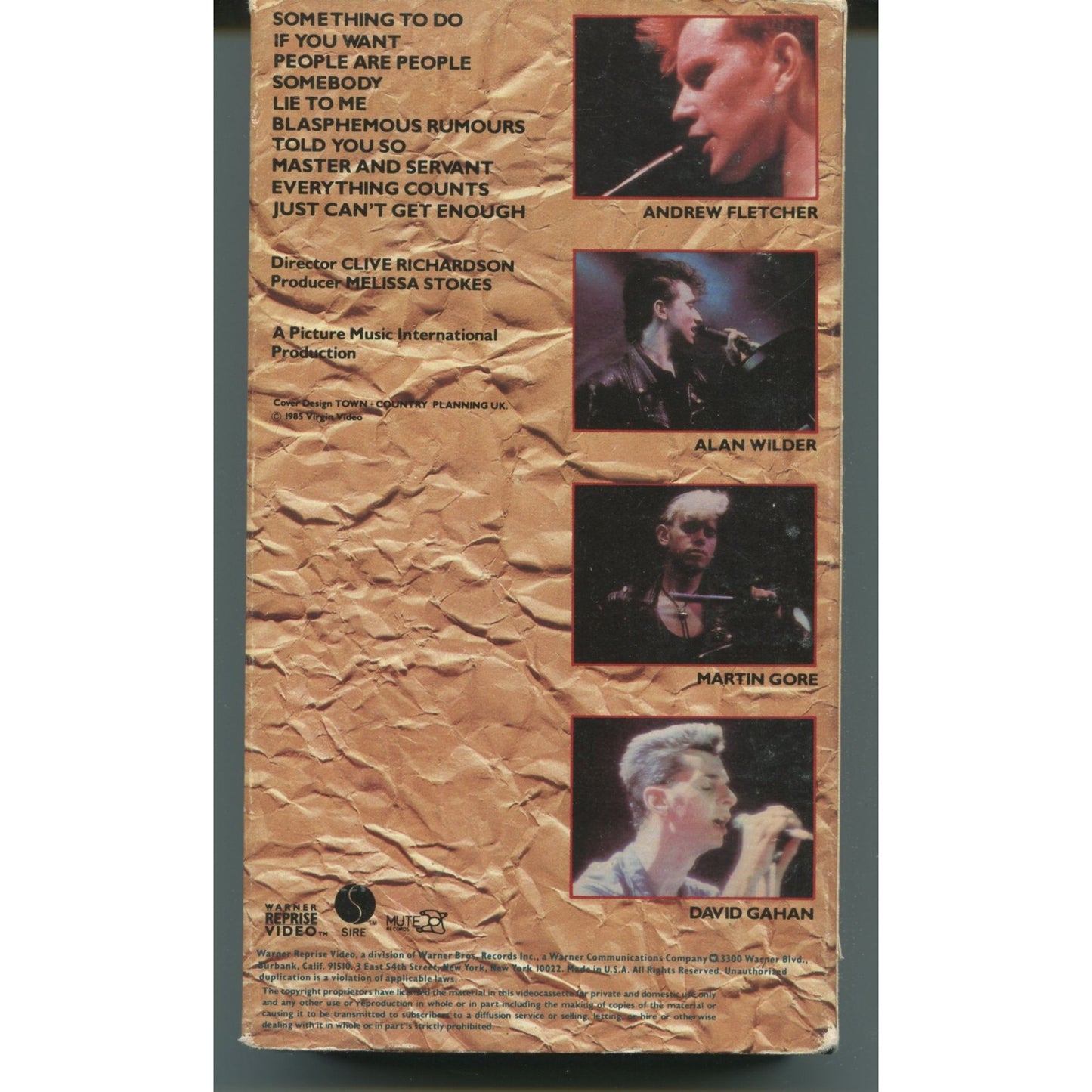 Depeche Mode - The World We Live in and Live in Hamburg (1999) VHS Tape