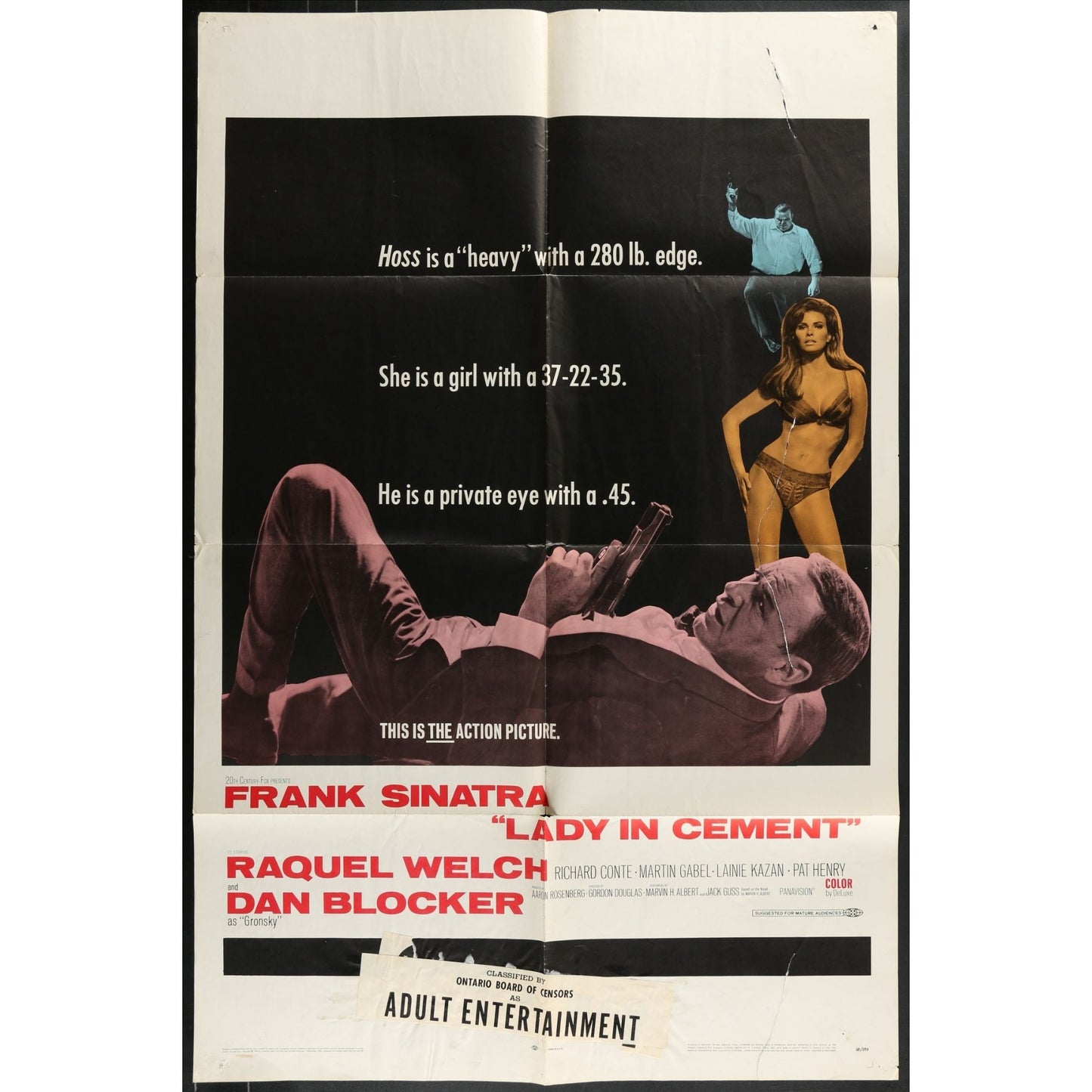 Lady in Cement (1968) Original Movie Poster Folded 27x41