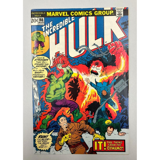 Incredible Hulk #166 F/VF 1st Zzzax! Marvel 1973
