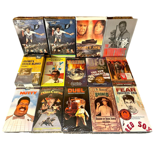 BULK LOT 24 SEALED VHS Tapes Movies Action, Westerns, Dramas SJ18