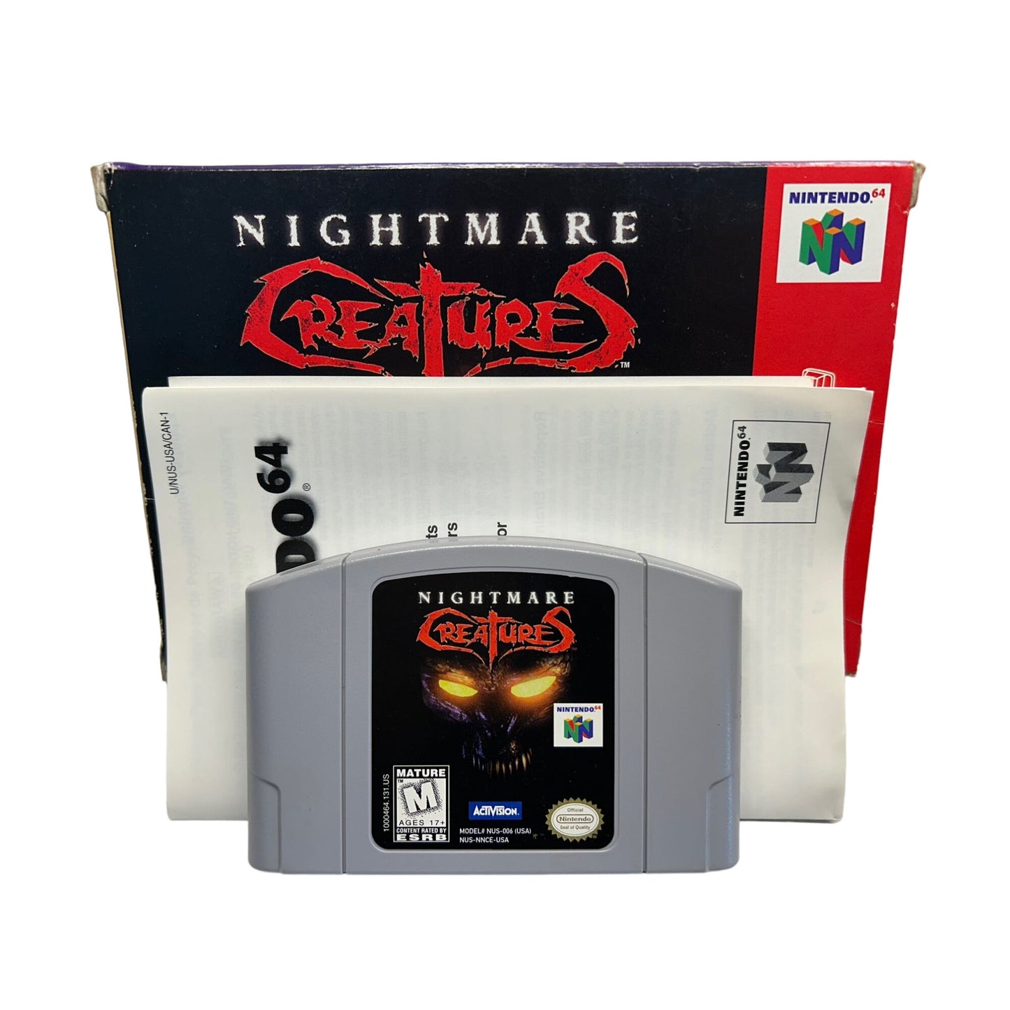 Nightmare Creatures (N64, Activision, 1997) w/ Box & Inserts TESTED WORKING