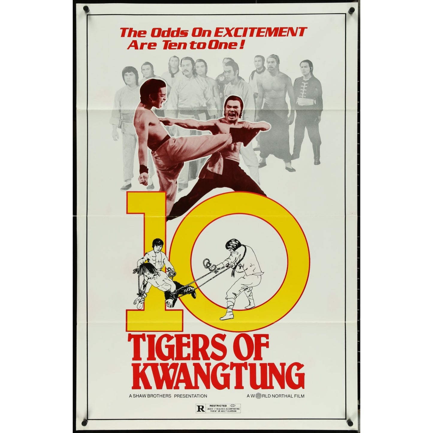 Lot of 32 Tri-Folded Kung-Fu One-Sheet Original Movie Posters 70s & 80s EM2A12