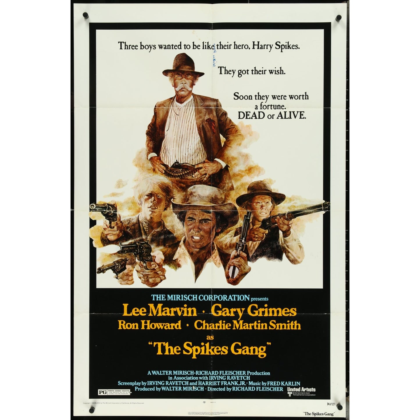 The Spikes Gang (1974) Orig. Movie Poster 27x41 Folded Lee Marvin EM1A60