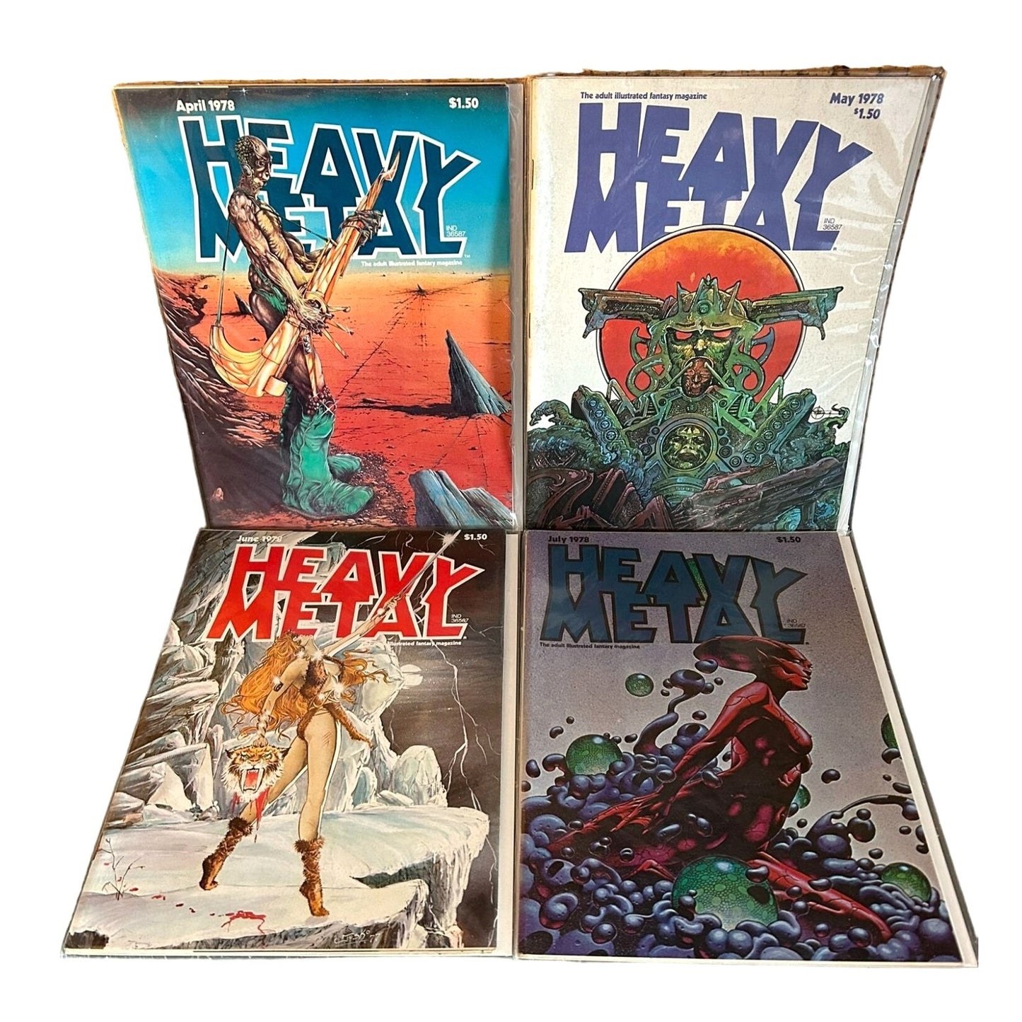 Heavy Metal Magazine - Full Run Apr. 1977 - July 1981 #1-52 Ex. Cond. Boarded