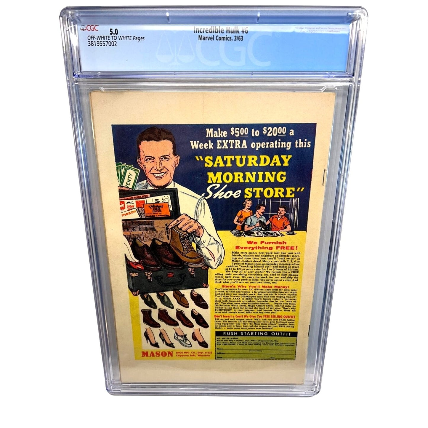 The Incredible Hulk #6 (1963) CGC 5.0 1st Appearance Teen Brigade & Metal Master