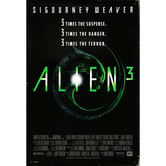 Alien 3 (1992) Original Movie Poster Unfolded One-Sheet 27x40 Sigourney Weaver