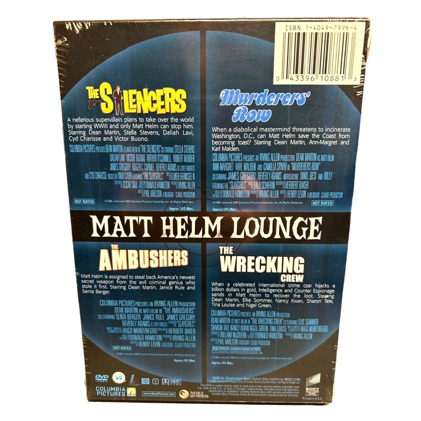 Matt Helm Lounge: Silencers, Murderers' Row, Ambushers, Wrecking Crew NEW DVD