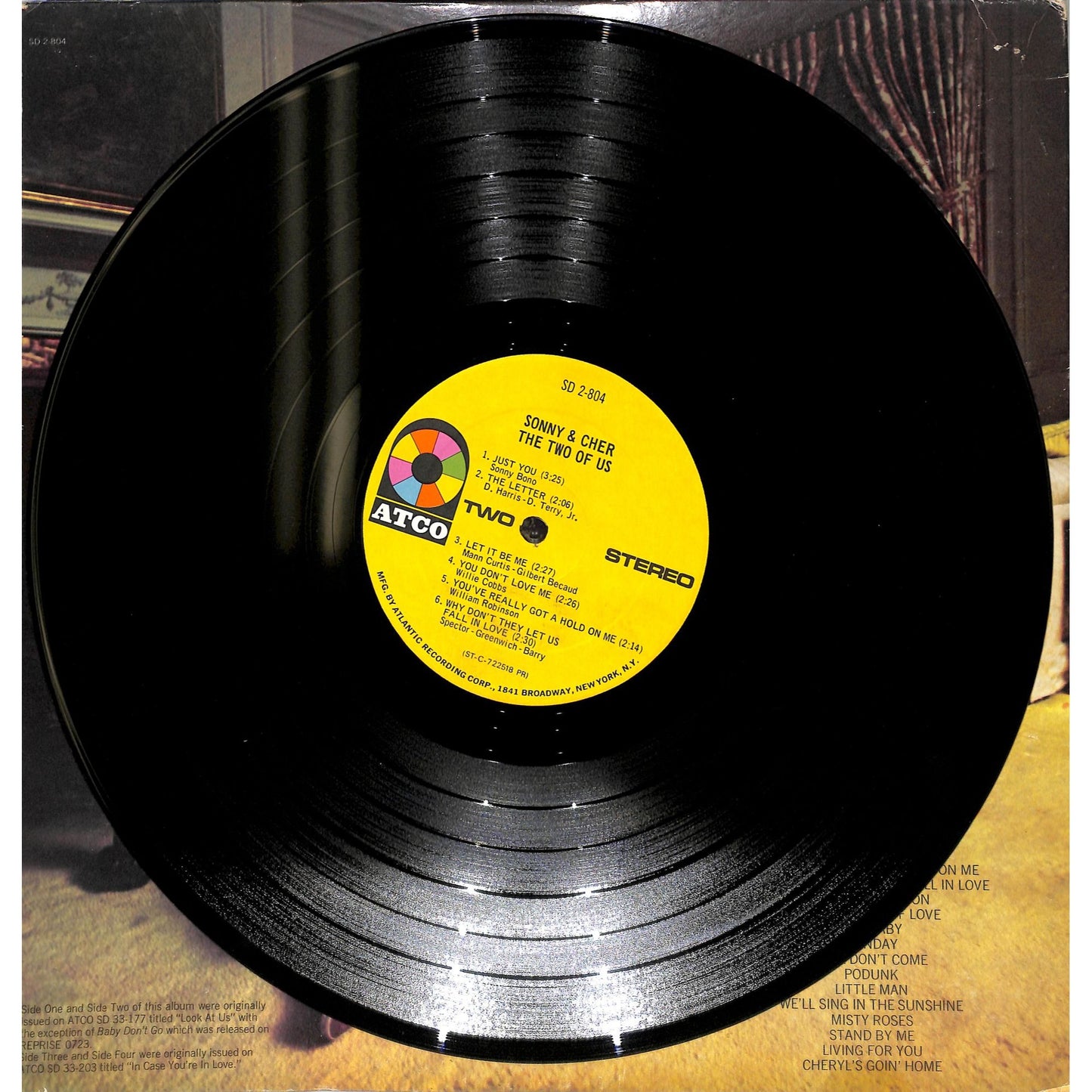 Sonny & Cher - The Two of Us 2LP Vinyl Record SD 2-804